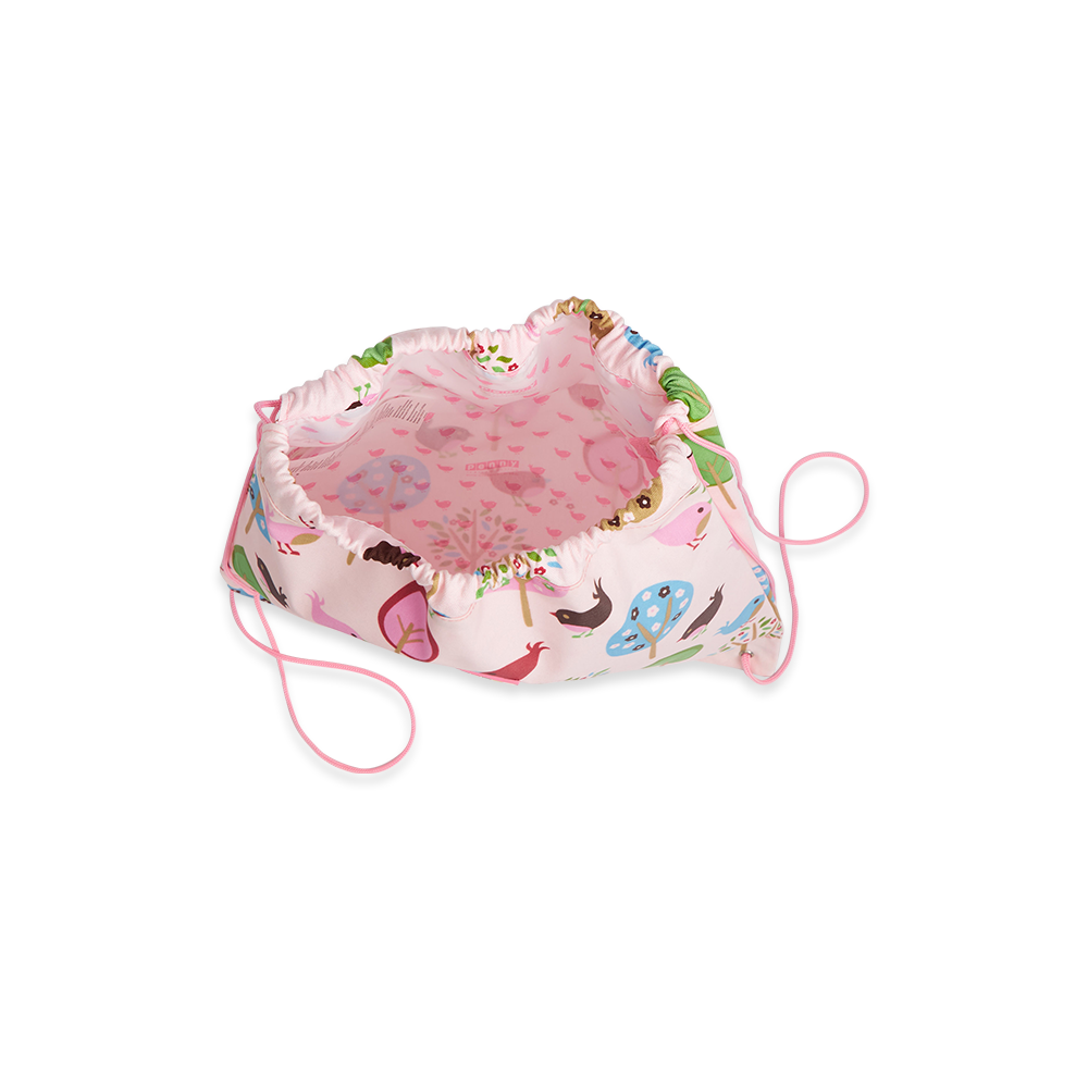 Penny Scallan Drawstring Bag Chirpy Bird open view
