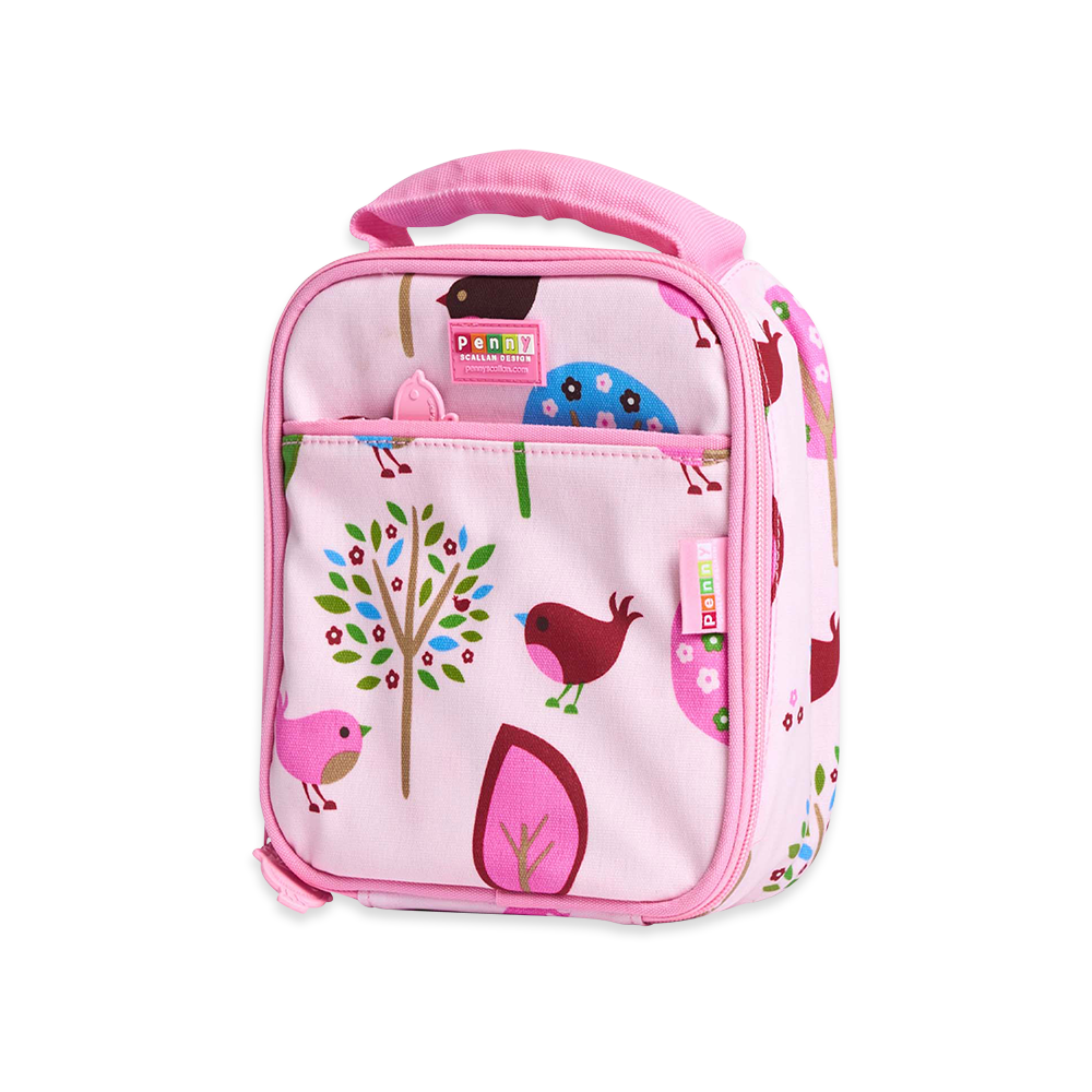 Penny Scallan Large Insulated Lunch Bag Chirpy Bird side view