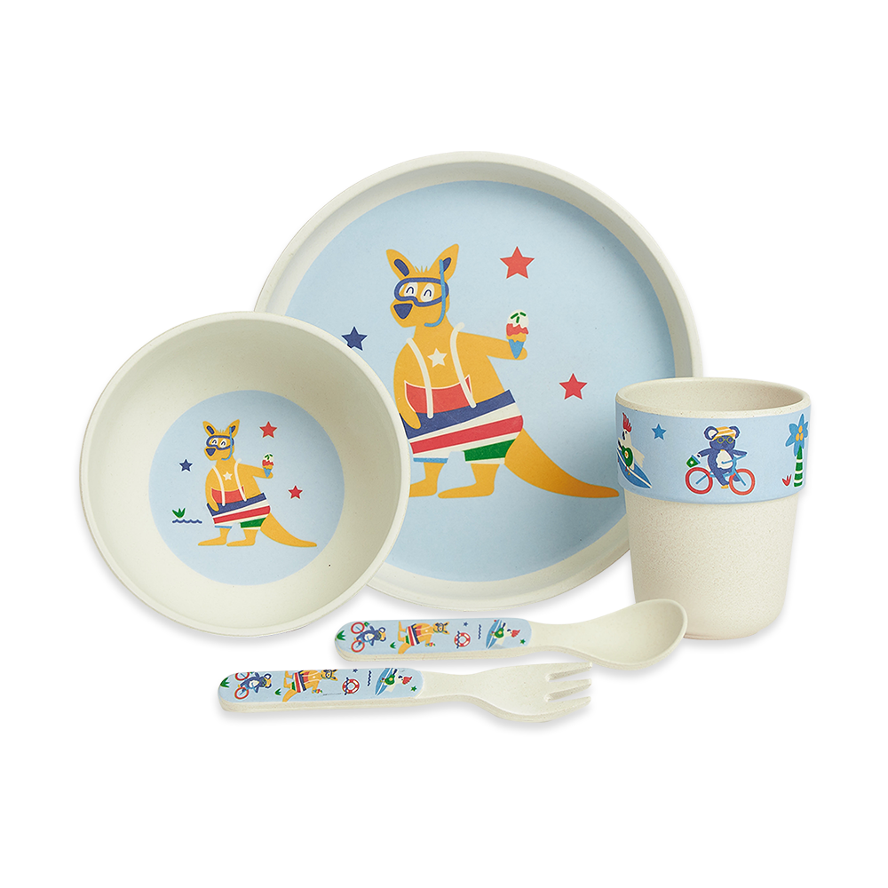 Penny Scallan Bamboo Meal Set with Cutlery Kanga Crew