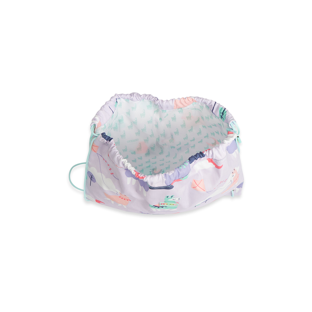 Penny Scallan Drawstring Bag Loopy Llama open view