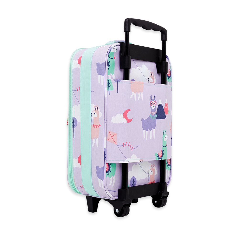 Penny Scallan Kids 2 Wheel Suitcase Loopy Llama side view