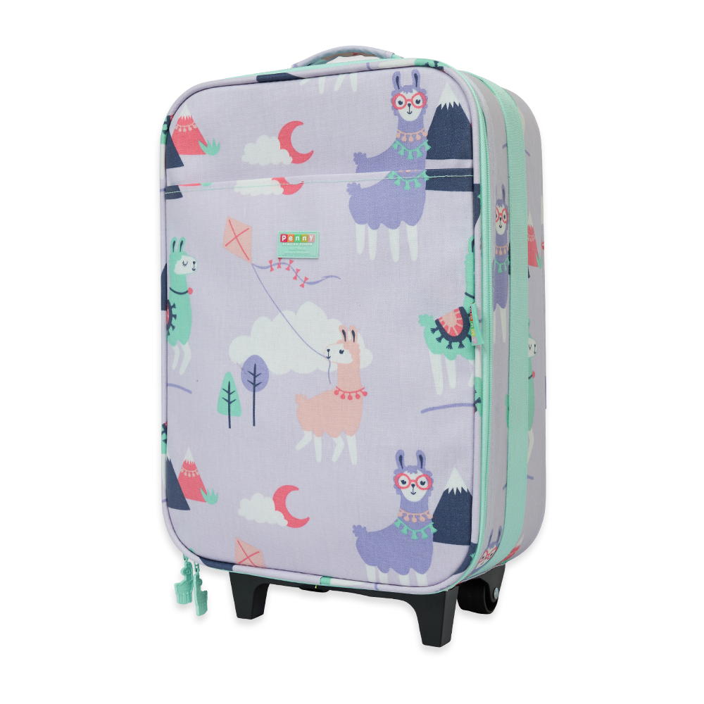 Penny Scallan Kids 2 Wheel Suitcase Loopy Llama side view 2